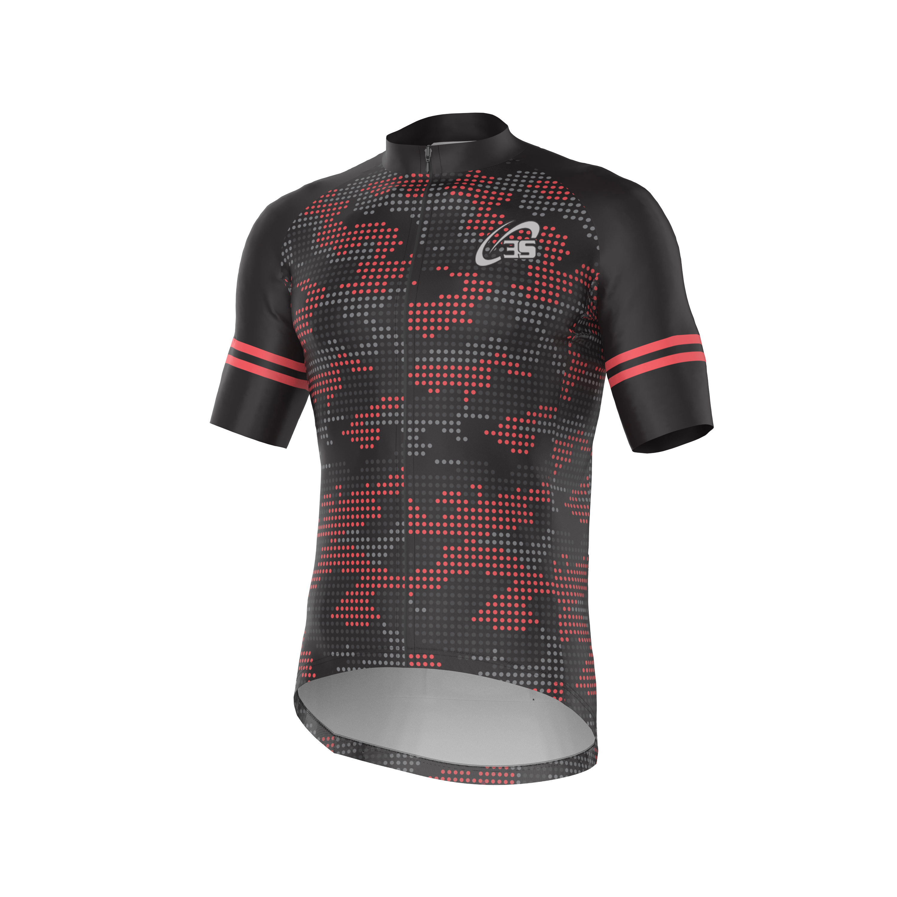 Pro Team Cycling Jersey - Burgundy & Dark Grey